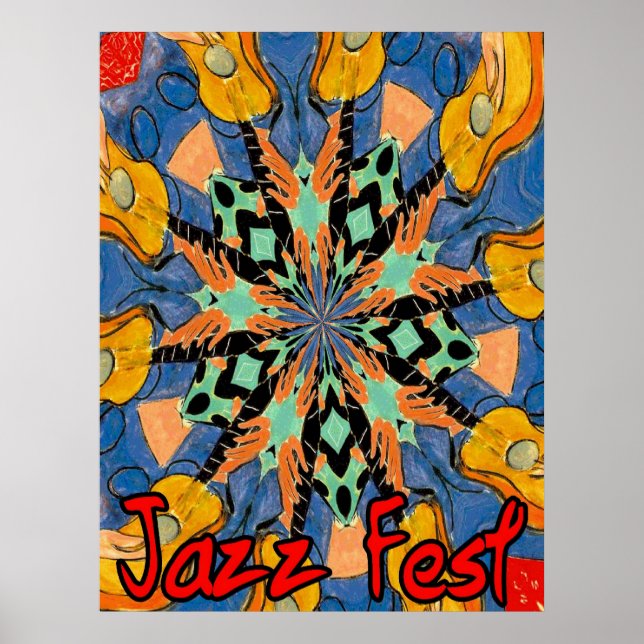 Jazz Fest Guitars 2 Poster (Framsidan)