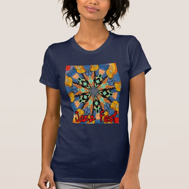 Jazz Fest Guitars 2 T-shirt (Framsida)