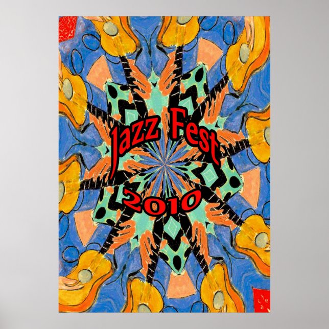 Jazz Fest Guitars Poster (Framsidan)