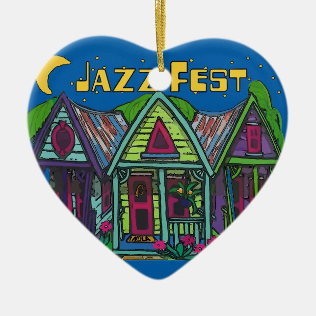 Jazz fest House Ceramic Ornament (Framsidan)