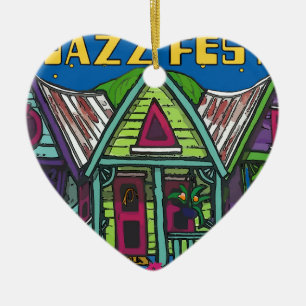Jazz fest House Julgransprydnad Keramik