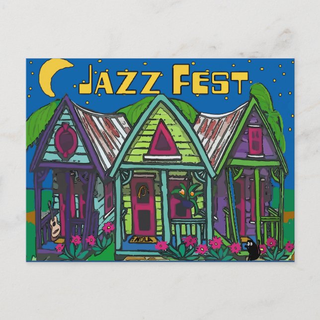Jazz Fest Houses Vykort (Framsida)