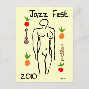 Jazz Fest Matisse Stil Vykort