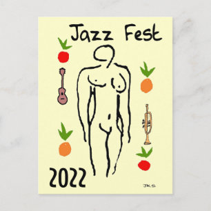 Jazz Fest Matisse Style vykort