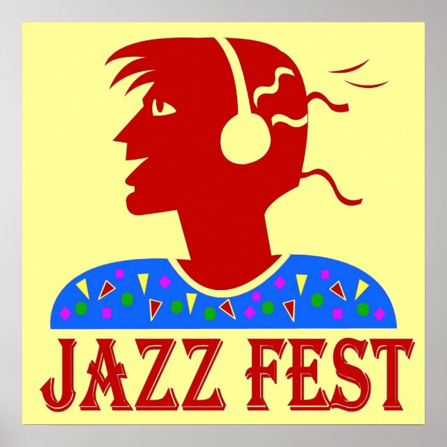 Jazz fest Music Head Poster (Framsidan)