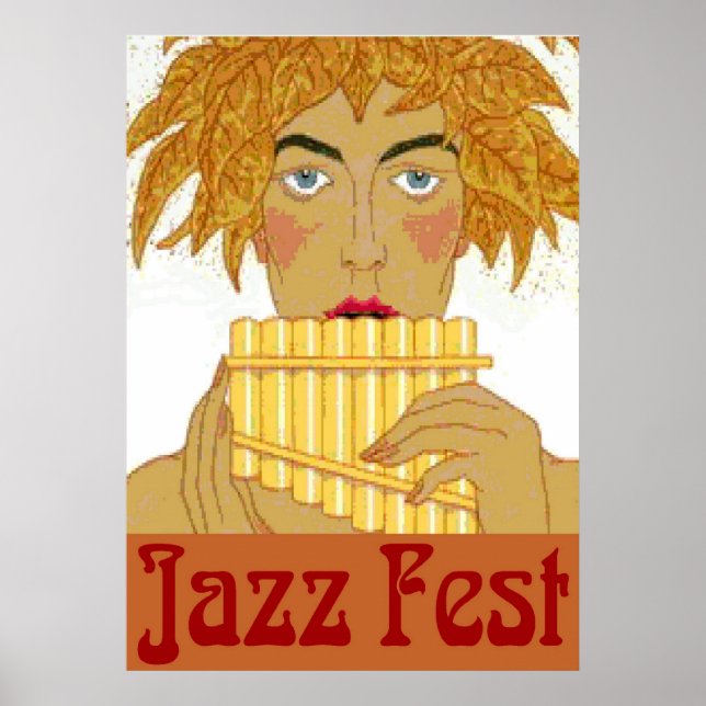 Jazz Fest Pan on Flute Poster (Framsidan)