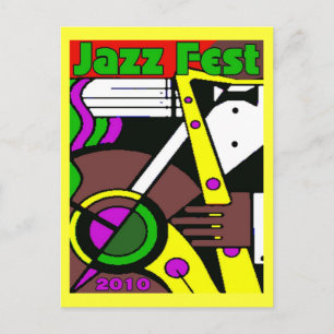 Jazz Fest Poster 2010 Vykort