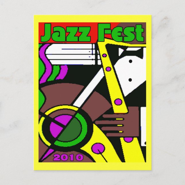 Jazz Fest Poster 2010 Vykort (Framsida)