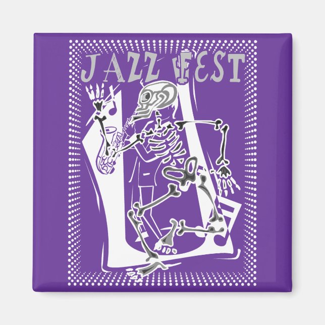 Jazz Fest Skeleton 2011 Magnet (Framsidan)