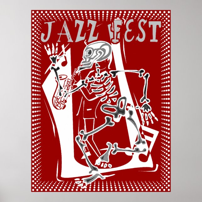 Jazz Fest Skeleton 2011 Poster (Framsidan)