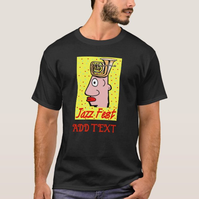 Jazz Fest Tuba Head T-Shirt (Framsida)