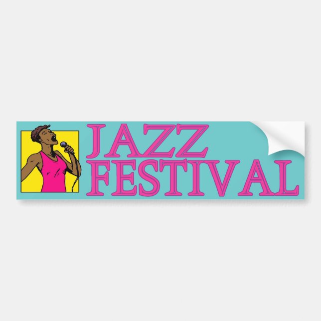 Jazz Festival Singer Bildekal (Framsidan)