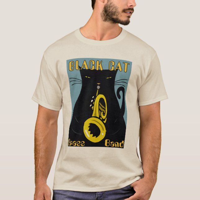 Jazz Festival, Svarta katter, Brass Band T Shirt (Framsida)