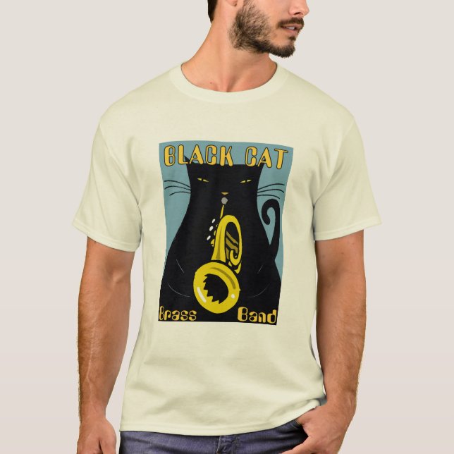 Jazz Festival, Svarta katter T-Shirt (Framsida)