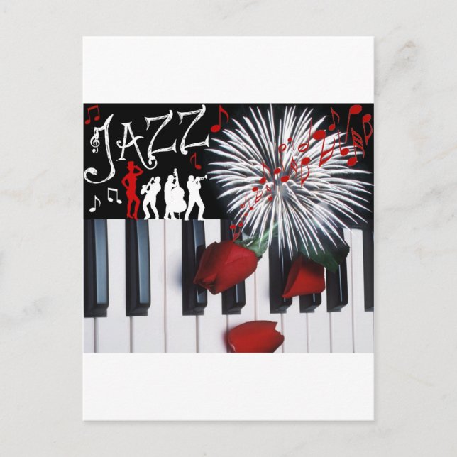 JAZZ FIRANDE INBJUDAN VYKORT (Framsida)