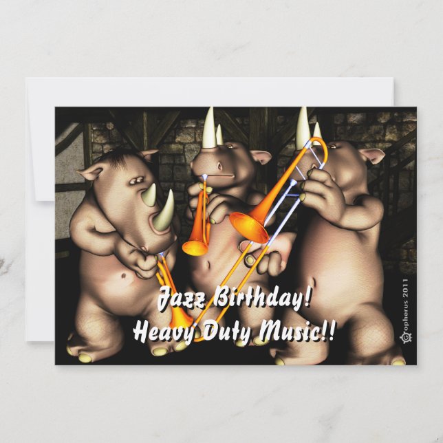 Jazz födelsedag Inbjudan (Framsida)