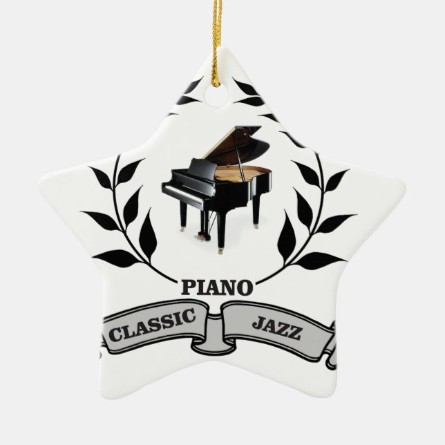 jazz för piano c julgransprydnad keramik (Framsidan)