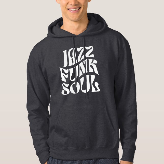 Jazz Funk Soul Typografi Hoodie (Framsida)