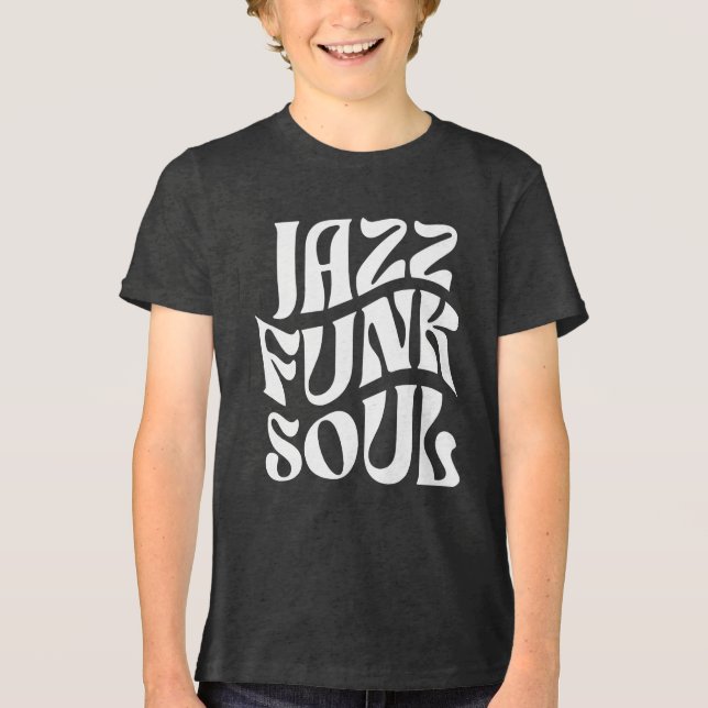 Jazz Funk Soul-typografi T Shirt (Framsida)