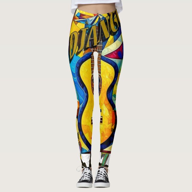Jazz Gitarre  Leggings (Framsida)