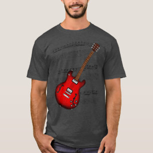 Jazz Guitar Music Score Electric Guitarist Musicia T Shirt