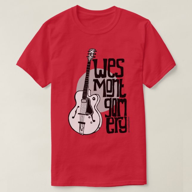 Jazz Guitar Wes Montgomery Music Älskare  T Shirt (Design framsida)