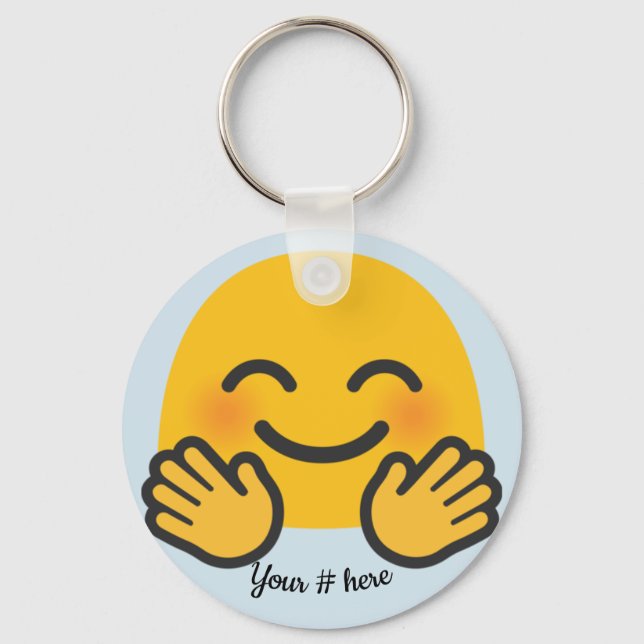 Jazz Händer-nyckelkedja Anpassa din Märkre för SMS Nyckelring (Framsida)