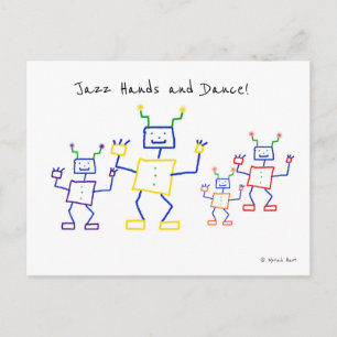 Jazz Händer och Dance Robots Vykort