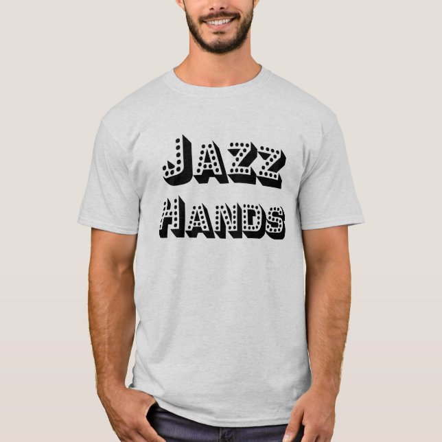 Jazz Händer T Shirt - Black Lettering (Framsida)