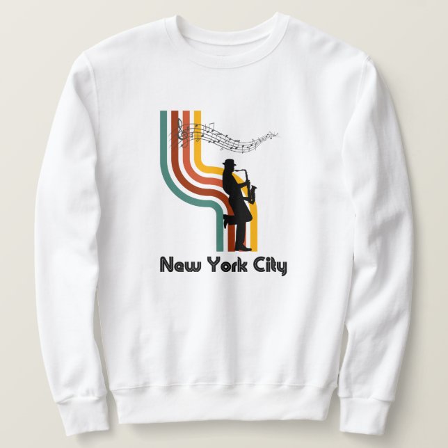 Jazz i NYC New York City Sweatshirt (Design framsida)