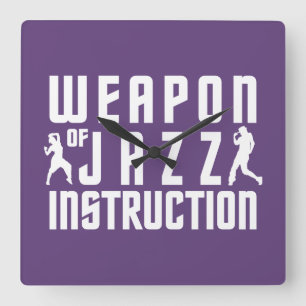 Jazz Instruction anpassningsbar färg väggklocka