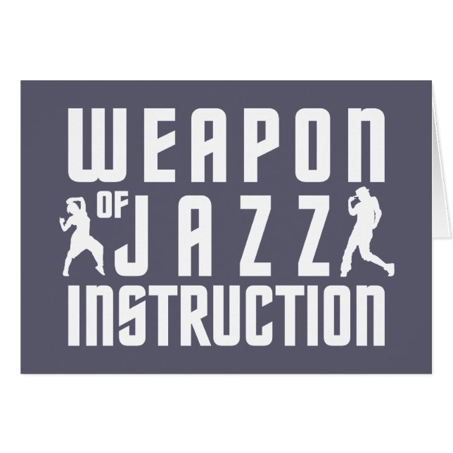 Jazz Instruction anpassningsbar-hälsningskort Hälsningskort (Framsidan Horizontal)