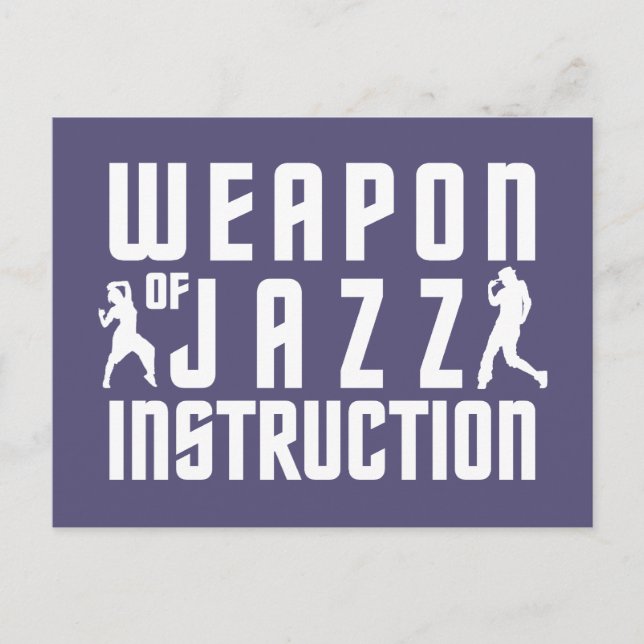 Jazz Instruction anpassningsbar vycard Vykort (Framsida)