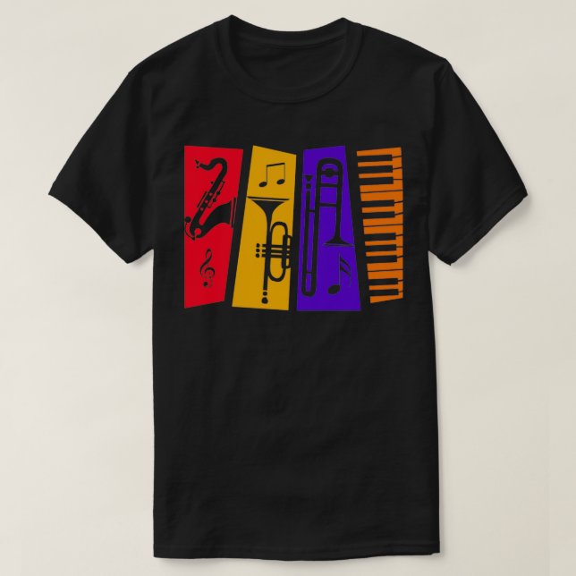 Jazz Instruments T Shirt (Design framsida)