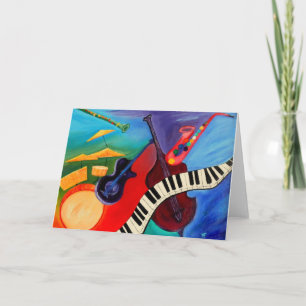 Jazz IT Abstrakt Hälsningskort Kort