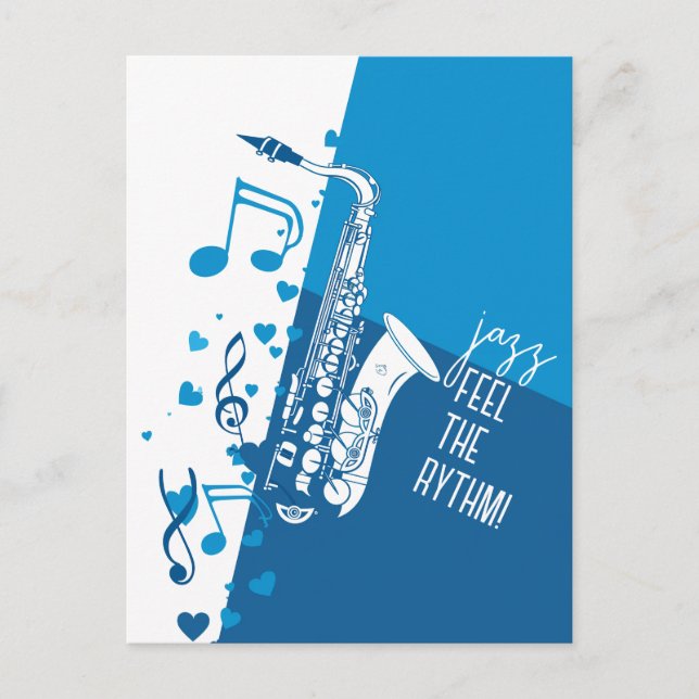 Jazz känner rytmen vykort (Framsida)