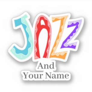 Jazz Lettering Sticker Klistermärken