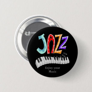 Jazz Lettering Two-Tone Button Knapp