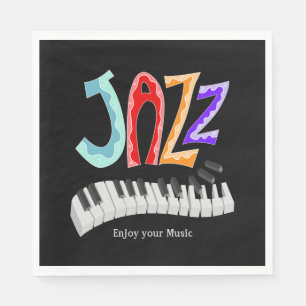 Jazz Lettering Two-Tone Napkins Pappersservett