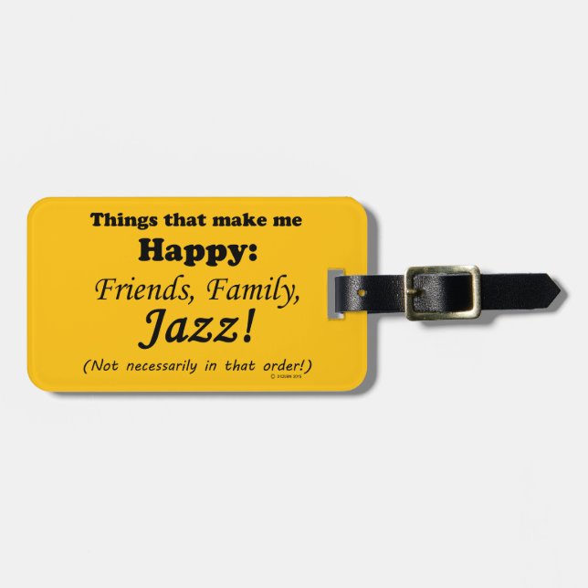 Jazz Makes Me Lycklig Bagagebricka (Horisontell Framsida)