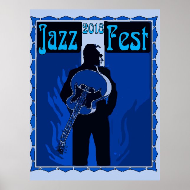 Jazz Man in Blue 2018 Poster (Framsidan)