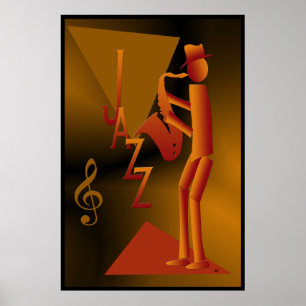 Jazz Man Poster Skriv ut