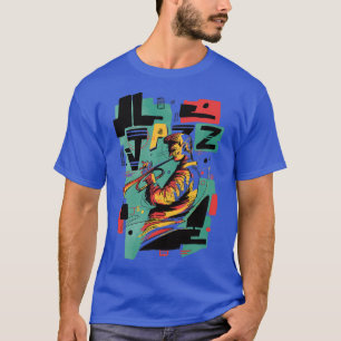 Jazz Music Abstrakt Stil T Shirt