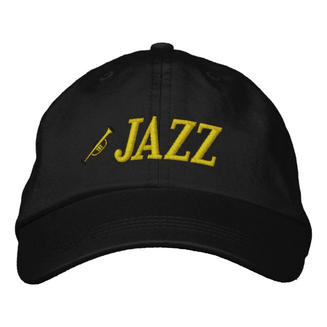 Jazz Music Embroiderade Hat Broderad Keps (Framsida)