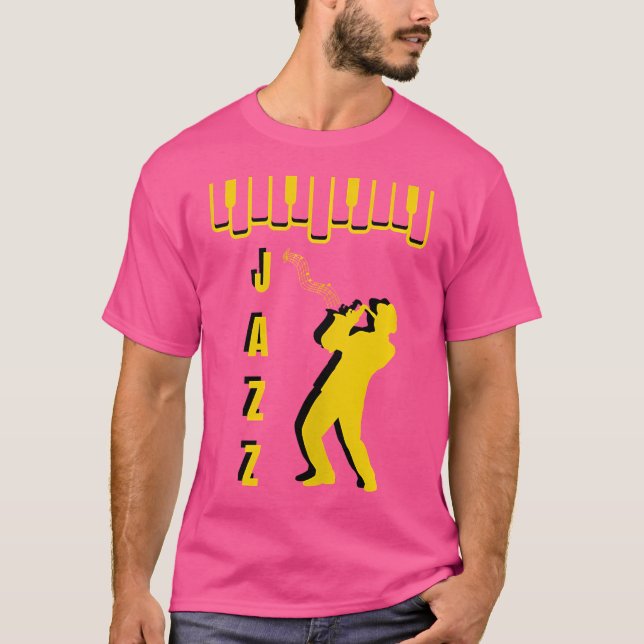 Jazz Music Graphics T Shirt (Framsida)