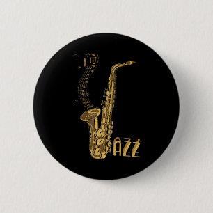 Jazz Music Jazz Älskare Jazz Fansaxophone Players Knapp