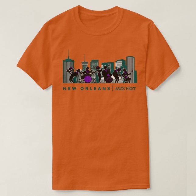 Jazz Music New Orleans Fest Jazz Festival Souvenir T Shirt (Design framsida)