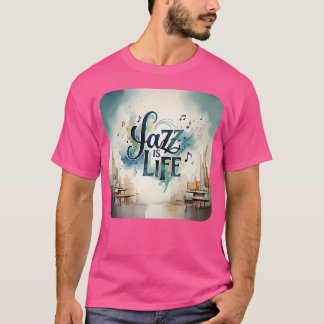 Jazz Music Sax Saxophone Trumpet Piano Bass Drums T Shirt