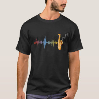Jazz Music Saxophonist Soundwave Saxophone T Shirt