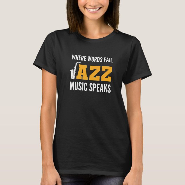 Jazz Music Speaks Orchestra Member Premium T Shirt (Framsida)